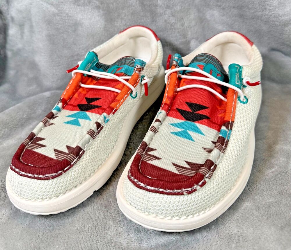GATOR WADERS WOMENS OUTDOOR CAMP SHOES NW/OB BOX DISTINCTIVE AZTEC PATTERN SZ 7